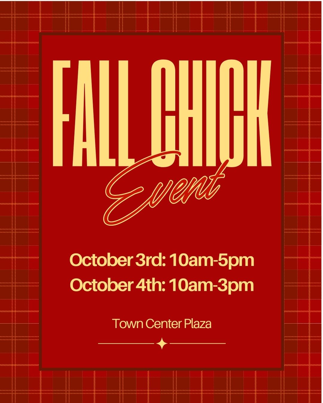 Fall Chick Event flyer